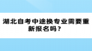 湖北自考中途換專業(yè)需要重新報(bào)名嗎？