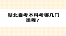 湖北自考本科考哪幾門課程？