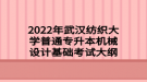 2022年武漢紡織大學(xué)普通專升本機械設(shè)計基礎(chǔ)考試大綱