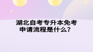 湖北自考專升本免考申請(qǐng)流程是什么？