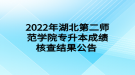 2022年湖北第二師范學院專升本成績核查結果公告 