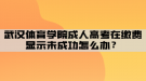 武漢體育學(xué)院成人高考在繳費(fèi)顯示未成功怎么辦？