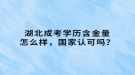 湖北成考學歷含金量怎么樣，國家認可嗎？