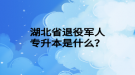 湖北省退役軍人專升本是什么？