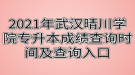 2021年武漢晴川學院專升本成績查詢時間及查詢?nèi)肟? style=