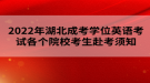 2022年湖北成考學(xué)位英語考試各個(gè)院?？忌翱柬氈? style=