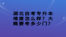 湖北自考專升本難度怎么樣？大概要考多少門？