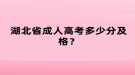 湖北省成人高考多少分及格？