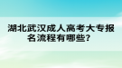 湖北武漢成人高考大專報名流程有哪些？