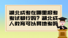 湖北成考在哪里報(bào)考考試都行嗎？湖北成人教育可以異地考嗎？