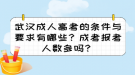 武漢成人高考的條件與要求有哪些？成考報(bào)考人數(shù)多嗎？