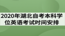 2020年湖北自考本科學(xué)位英語(yǔ)考試時(shí)間安排通知