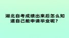 湖北自考成績出來后怎么知道自己能申請畢業(yè)呢？