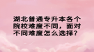 湖北普通專升本各個院校難度不同，面對不同難度怎么選擇？