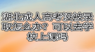 湖北成人高考沒(méi)被錄取怎么辦？可以去學(xué)校上課嗎