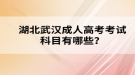 湖北武漢成人高考考試科目有哪些？