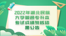 2022年湖北民族大學普通專升本考試成績復核結果公告