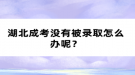 湖北成考沒(méi)有被錄取怎么辦呢？