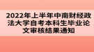 2022年上半年中南財經(jīng)政法大學(xué)自考本科生畢業(yè)論文審核結(jié)果通知