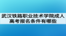 武漢鐵路職業(yè)技術(shù)學(xué)院成人高考報名條件有哪些