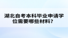 湖北自考本科畢業(yè)申請(qǐng)學(xué)位需要哪些材料？