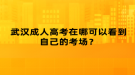 武漢成人高考在哪可以看到自己的考場？