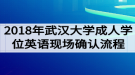 2018年武漢大學(xué)成人學(xué)位英語(yǔ)考試現(xiàn)場(chǎng)確認(rèn)流程