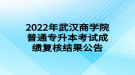 2022年武漢商學院普通專升本考試成績復核結果公告