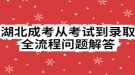 湖北成考從考試到錄取全流程問題解答