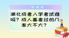 湖北成考入學(xué)考試難嗎？成人高考過(guò)的幾率大不大？