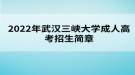 2022年三峽大學(xué)成人高考招生簡章