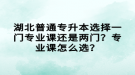 湖北普通專升本選擇一門專業(yè)課還是兩門？專業(yè)課怎么選？