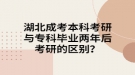 湖北成考本科考研與專科畢業(yè)兩年后考研的區(qū)別？