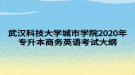 武漢科技大學(xué)城市學(xué)院2020年專升本商務(wù)英語考試大綱