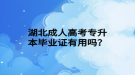 湖北成人高考專升本畢業(yè)證有用嗎？