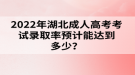 2022年湖北成人高考考試錄取率預(yù)計(jì)能達(dá)到多少？