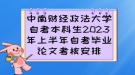 中南財經(jīng)政法大學自考本科生2023年上半年自考畢業(yè)論文考核安排