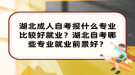 湖北成人自考報(bào)什么專業(yè)比較好就業(yè)？湖北自考哪些專業(yè)就業(yè)前景好？