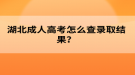 湖北成人高考怎么查錄取結(jié)果？