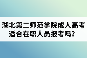 湖北第二師范學(xué)院成人高考適合在職人員報(bào)考嗎？