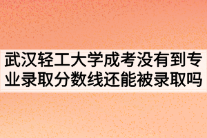 武漢輕工大學(xué)成人高考沒有到專業(yè)錄取分?jǐn)?shù)線還能被錄取嗎？