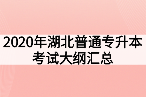 2020年湖北普通專升本考試大綱匯總