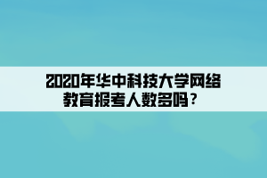 2020年華中科技大學(xué)網(wǎng)絡(luò)教育報(bào)考人數(shù)多嗎？