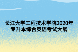 長(zhǎng)江大學(xué)工程技術(shù)學(xué)院2020年專升本綜合英語考試大綱