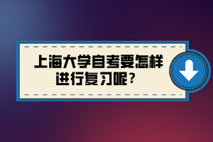 上海大學(xué)自考要怎樣進(jìn)行復(fù)習(xí)呢？