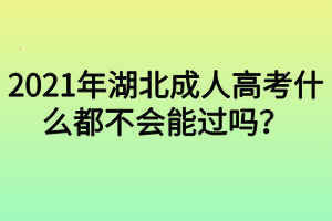 2021年湖北成人高考什么都不會(huì)能過嗎？