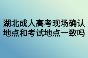 湖北成人高考現場確認地點和考試地點一致嗎？