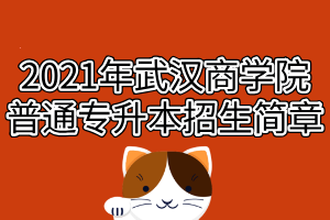 2021年武漢商學(xué)院普通專升本招生簡(jiǎn)章