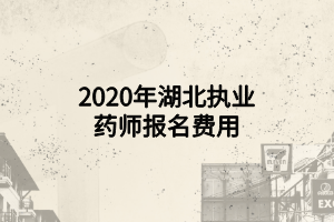 2020年湖北執(zhí)業(yè)藥師報(bào)名費(fèi)用