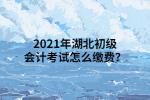 2021年湖北初級會計(jì)考試怎么繳費(fèi)？